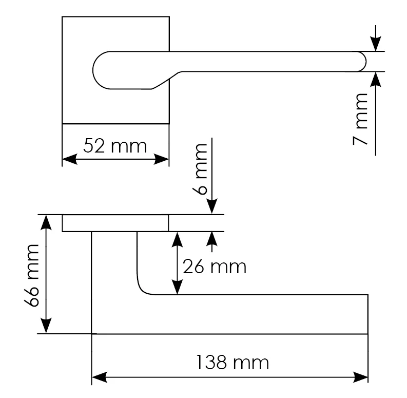 Комплект дверных ручек MH-53-S6 W + защёлка бесшумная M1895 W + петли врезные универсальные MSN 100X70X2.5-4BB W (2шт), цвет белый фото купить в Волгограде