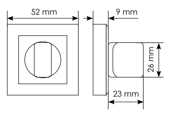 Комплект дверных ручек MH-28 BL-S с заверткой MH-WC-S BL, цвет черный  фотомореллиВолгоград