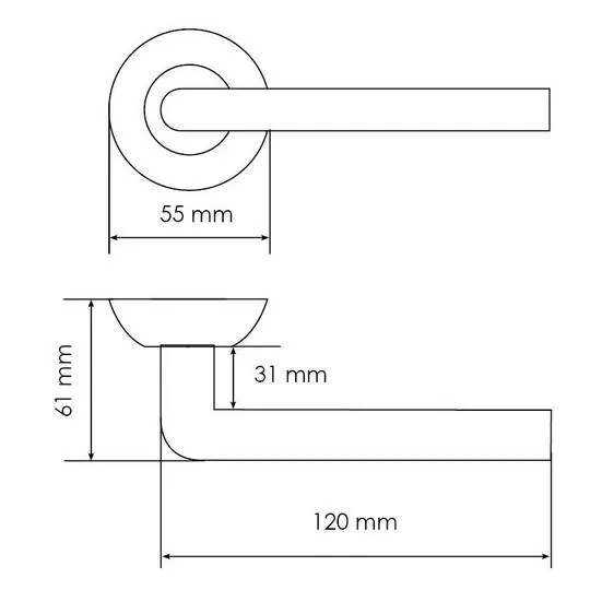 Комплект дверных ручек MH-03 BL с заверткой MH-WC BL + магнитный замок M1895 BL, цвет черный  фотомореллиВолгоград