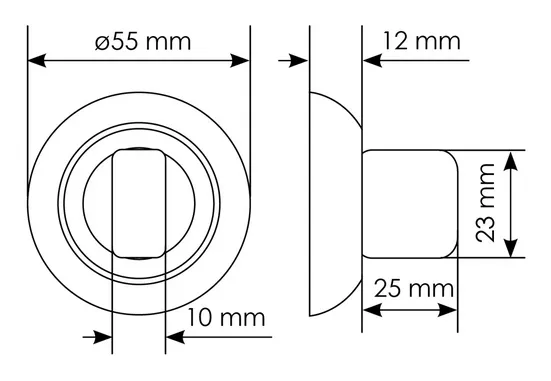 Комплект дверных ручек MH-03 BL с заверткой MH-WC BL + магнитный замок M1895 BL, цвет черный  фото дверная фурнитура Волгоград