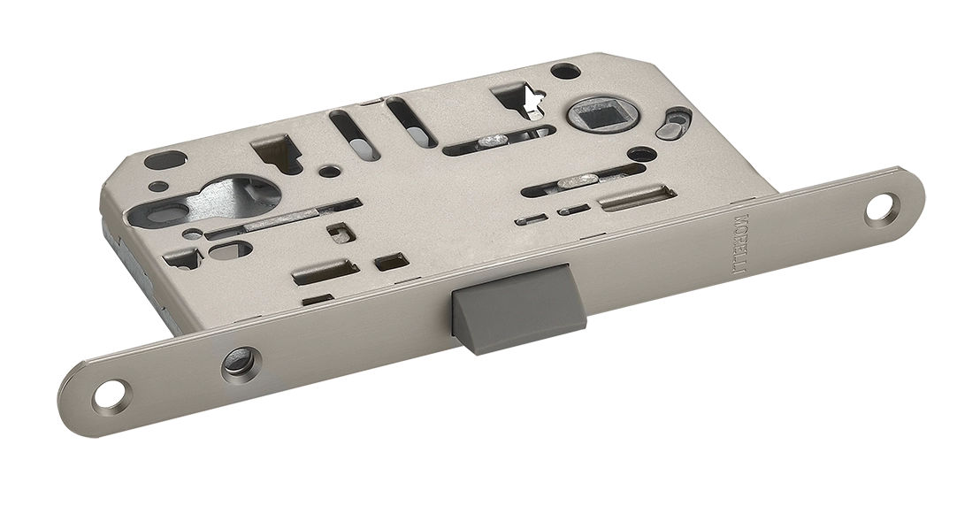 Защелка межкомнатная 1885P MSN под цилиндр бесшумная, цвет мат. сатинированный никель фото купить Волгоград