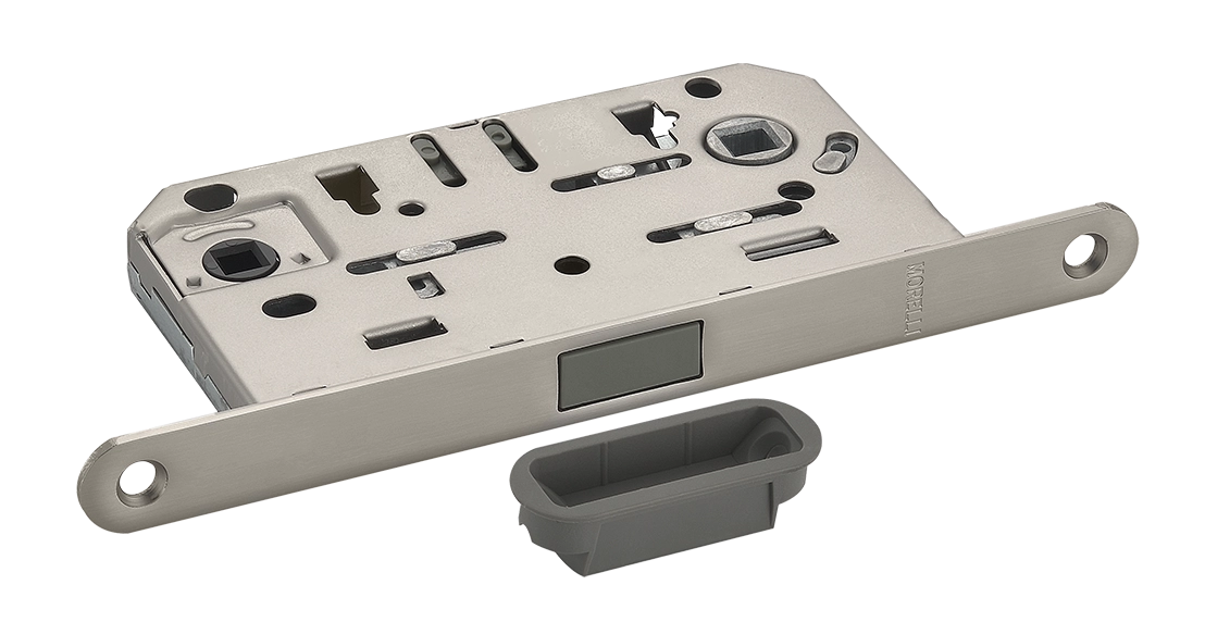 Защелка межкомнатная M1885 MSN магнитная под цилиндр, цвет матовый сатинированный никель фото купить Волгоград