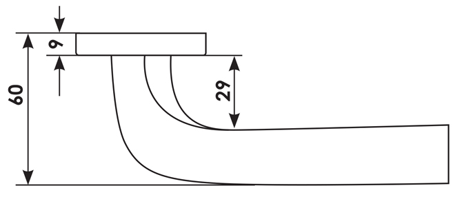 Ручка дверная COMETA R5 NIS раздельная на круглой розетке, цвет - матовый никель, ЦАМ фото фурнитура Волгоград