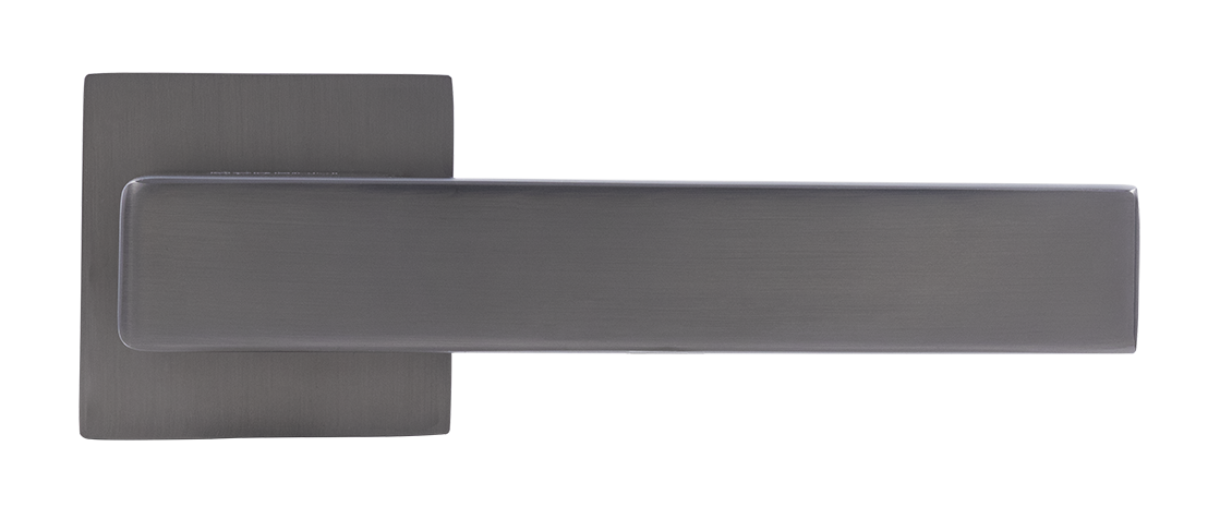 Ручка дверная LOT MH-56-S6 GR раздельная на квадратной розетке 6 мм, цвет графит, ЦАМ фото купить в Волгограде