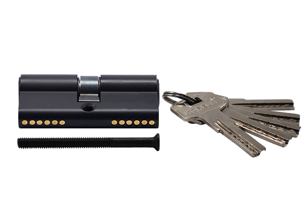 Ключевой цилиндр высокой секретности HS 60C BL (60мм), цвет - черный фото купить в Волгограде