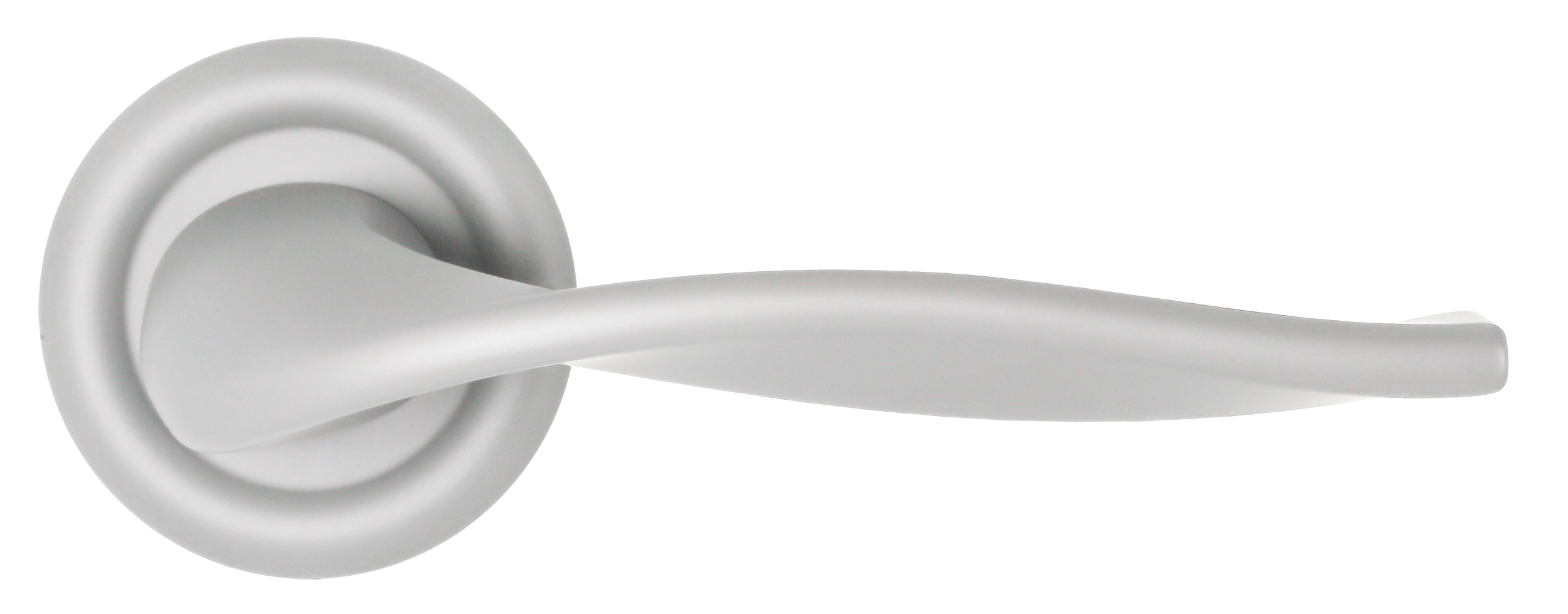 Ручка дверная SKYSCRAPER R7 SSW на круглой розетке, цвет Стокгольмский снегопад/Stockholm Snowfall фото купить в Волгограде