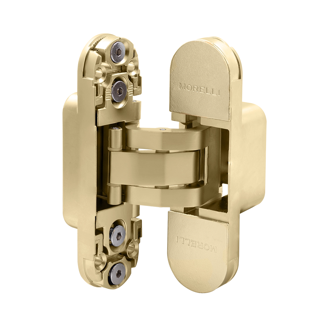 Петля скрытая HH-24 MSG врезная с 3D-регулировкой вес полотна до 40 кг, цвет матовое сатинированное золото фото купить в Волгограде