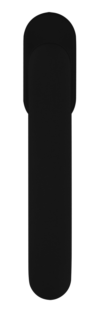 Ручка оконная LE BOAT W1 NERO-ST на прямоугольной розетке, цвет черный soft-touch, латунь фото купить в Волгограде