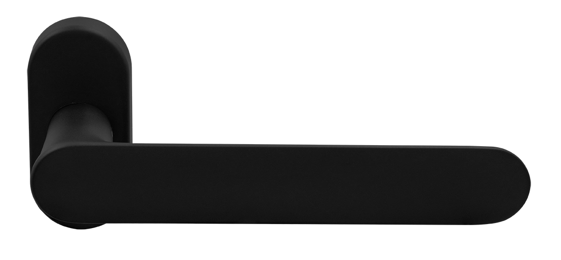 Ручка оконная LE BOAT W1 NERO-ST на прямоугольной розетке, цвет черный soft-touch, латунь фото morelli Волгоград