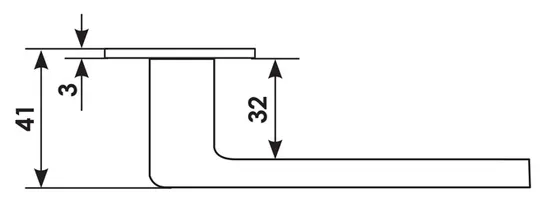 Ручка дверная DOLCE VITA S1 CSA раздельная на квадратной розетке, цвет - матовый хром, латунь фото фурнитура Волгоград