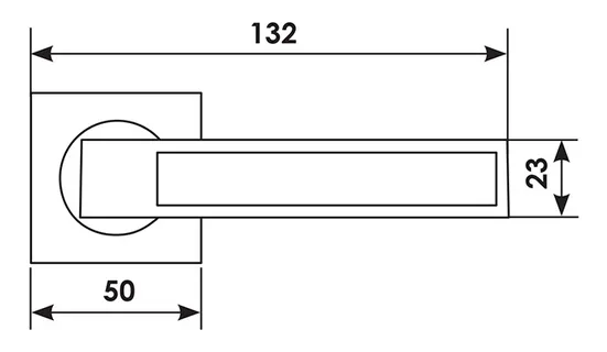 Ручка дверная DOLCE VITA S1 CRO раздельная на квадратной розетке, цвет - хром, латунь фото фурнитура Волгоград