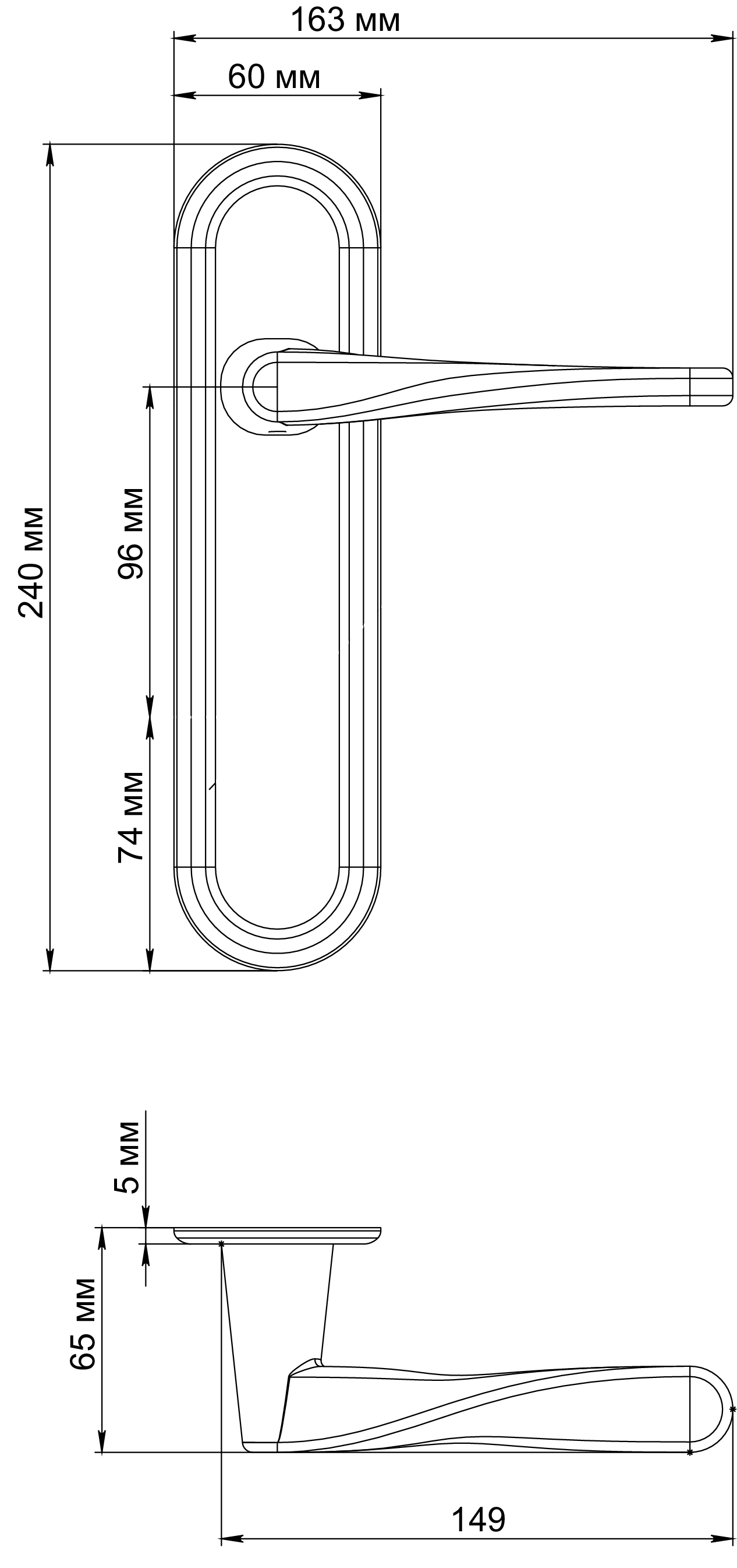 Ручка дверная THE OLYMPICS PLR WF на планке, цвет Зимняя стужа/Winter Frost фото фурнитура Волгоград