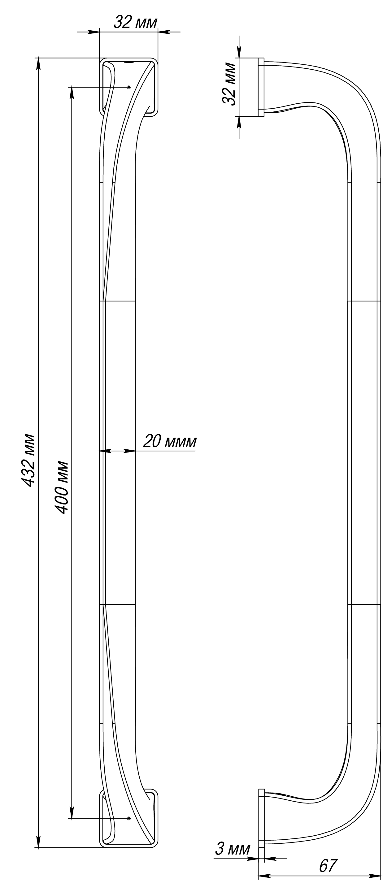 Ручка-скоба WD CONCERT HALL PH SST, цвет Летняя гроза/Summer Storm фотомореллиВолгоград