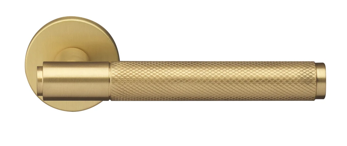 BRIDGE R6 OSA, ручка дверная с усиленной розеткой, цвет -  матовое золото фото купить Волгоград
