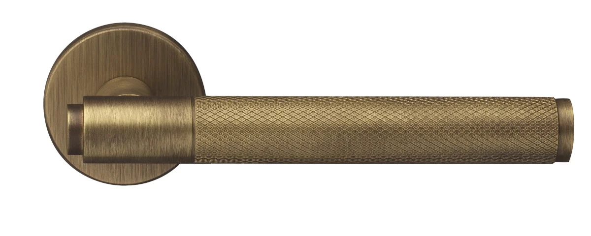 BRIDGE R6 BGO, ручка дверная с усиленной розеткой, цвет -  матовая бронза фото купить Волгоград