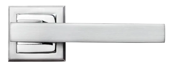 PIQUADRO, ручка дверная MH-37 SC/CP-S, на квадратной накладке, цвет - мат.хром/хром фото купить в Волгограде