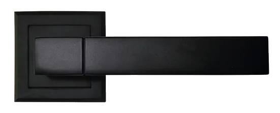 FUKOKU, ручка дверная на квадратной накладке MH-28 BL-S, цвет - черный фото купить в Волгограде