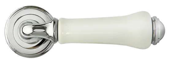UMBERTO, ручка дверная MH-41-CLASSIC PC/W, цвет- хром/белый фото купить в Волгограде