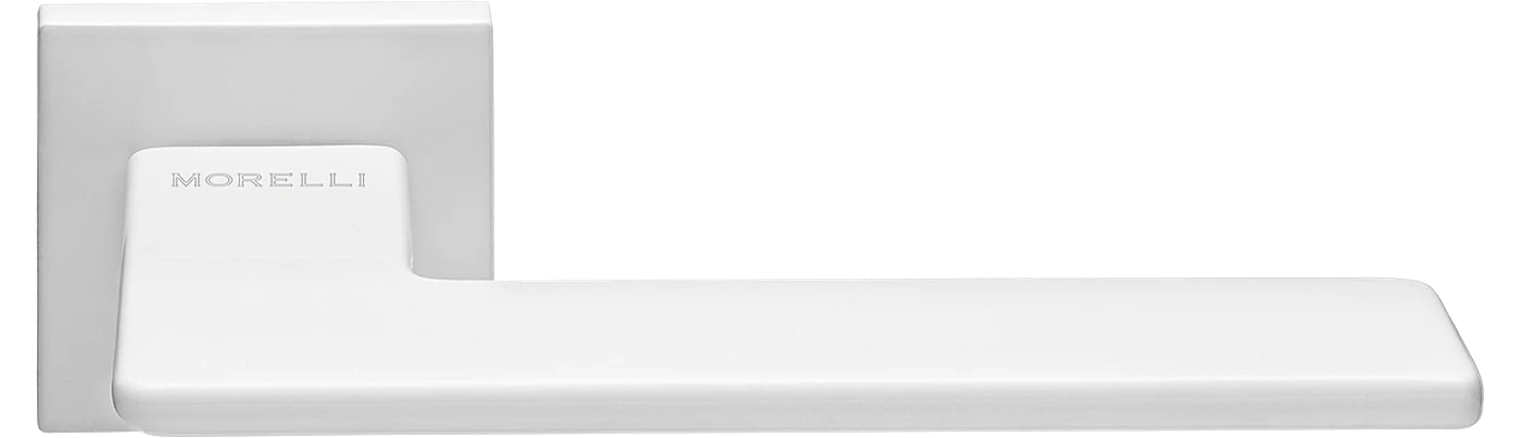 PLATEAU, ручка дверная на квадратной накладке MH-51-S6 W, цвет - белый фото купить Волгоград