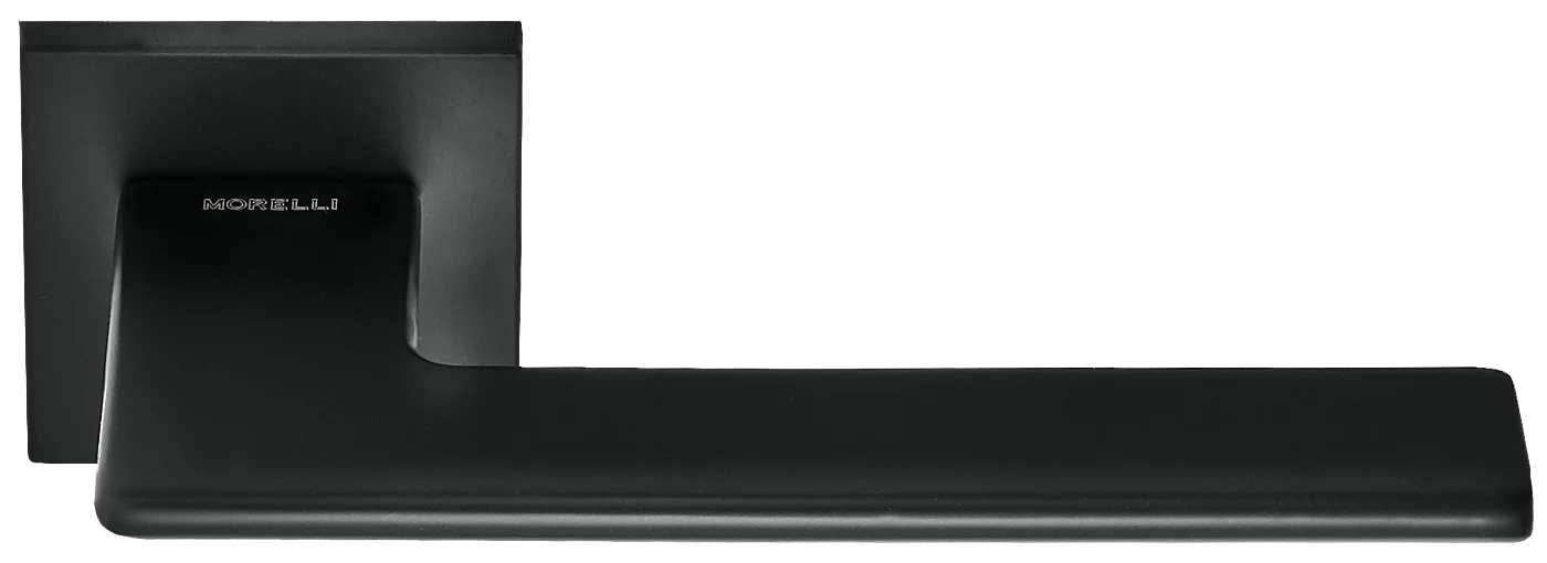 PLATEAU, ручка дверная на квадратной накладке MH-51-S6 BL, цвет - черный фото купить Волгоград
