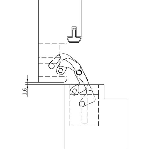HH-19 B, скрытая петля, цвет - черный фотомореллиВолгоград