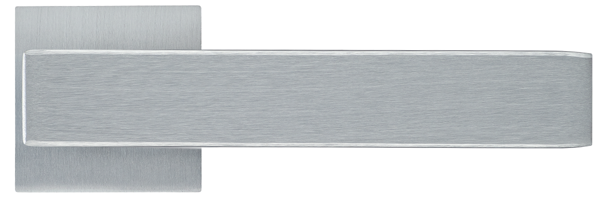 LOT ручка дверная  на квадратной розетке 6 мм, MH-56-S6 SSC, цвет - супер матовый хром фото купить в Волгограде