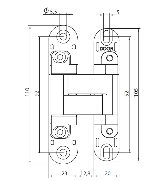 HH-19 B, скрытая петля, цвет - черный фото купить в Волгограде