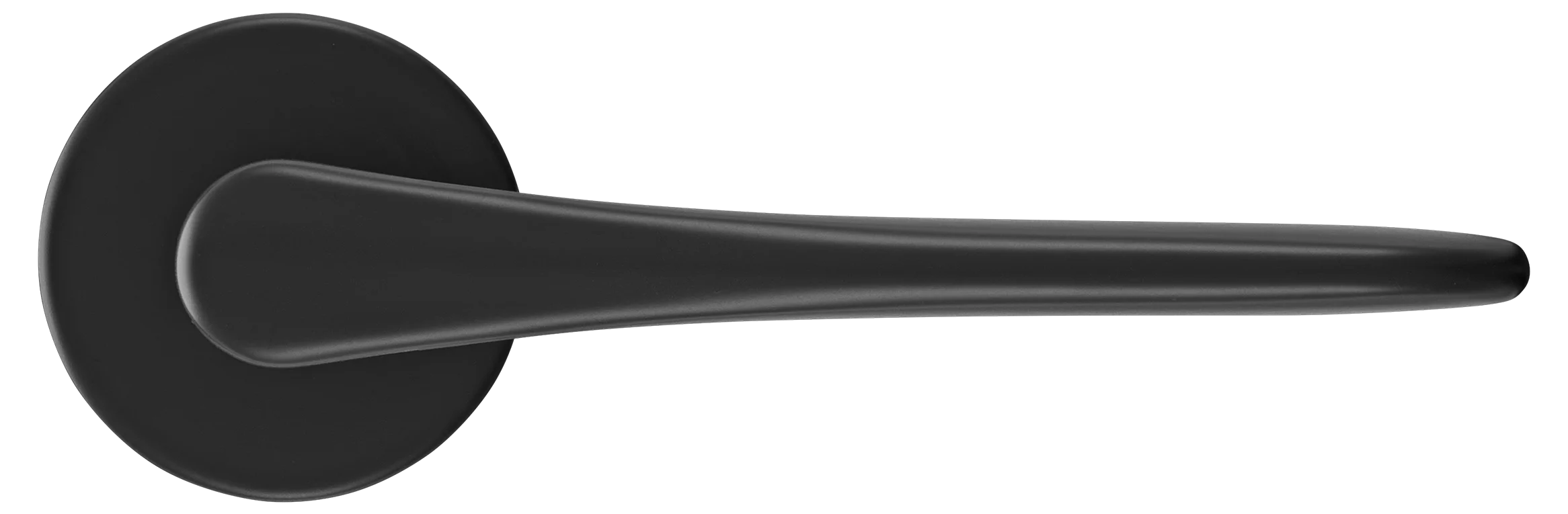 AULA R5 NERO, ручка дверная на розетке 7мм, цвет -  черный фото купить в Волгограде