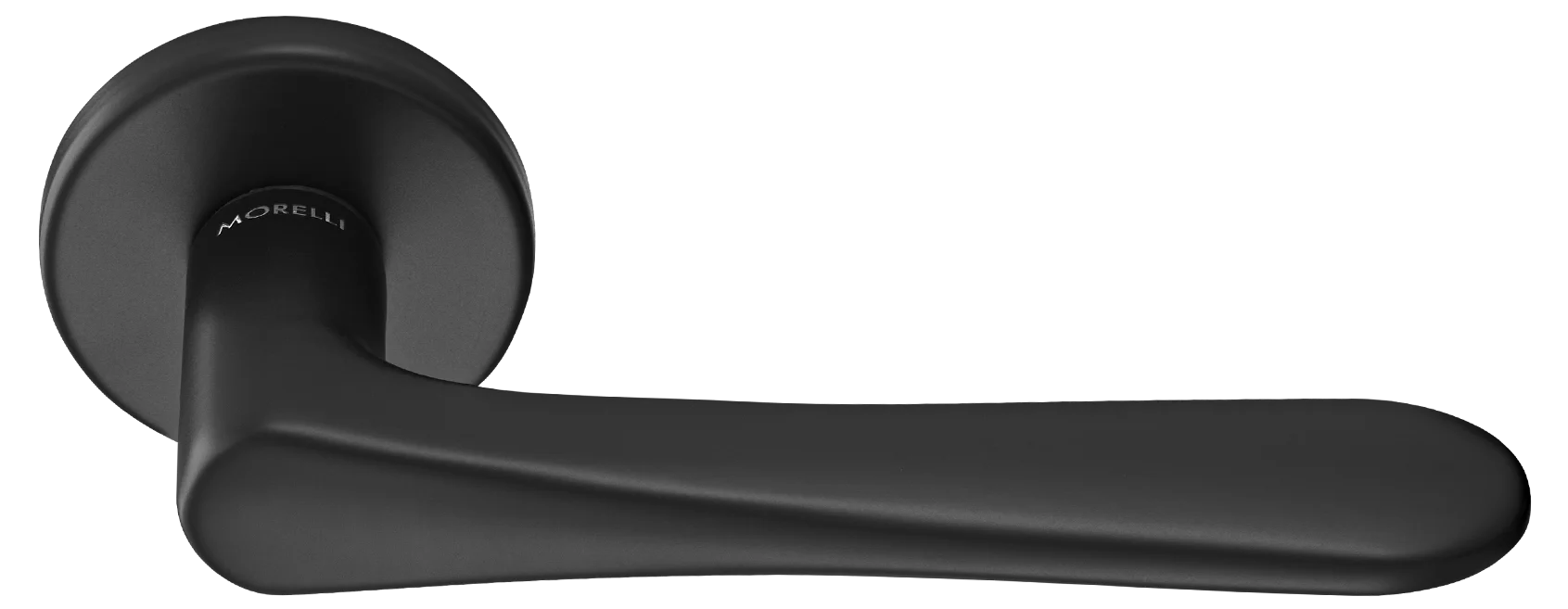AULA R5 NERO, ручка дверная на розетке 7мм, цвет -  черный фото купить Волгоград