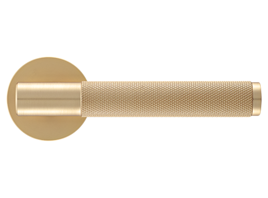 Ручка дверная "AZRIELI" на круглой розетке 6 мм, MH-57-R6T MSG, цвет - мат. сатинированное золото фото купить в Волгограде