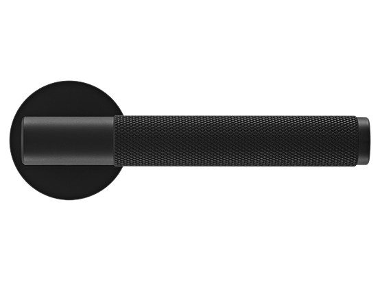Ручка дверная "AZRIELI" на круглой розетке 6 мм, MH-57-R6T BL, цвет - чёрный фото купить в Волгограде
