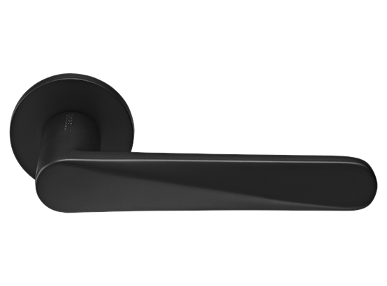 CAYAN - ручка дверная  на круглой розетке 6 мм, MH-58-R6 BL,  цвет - чёрный фото купить Волгоград