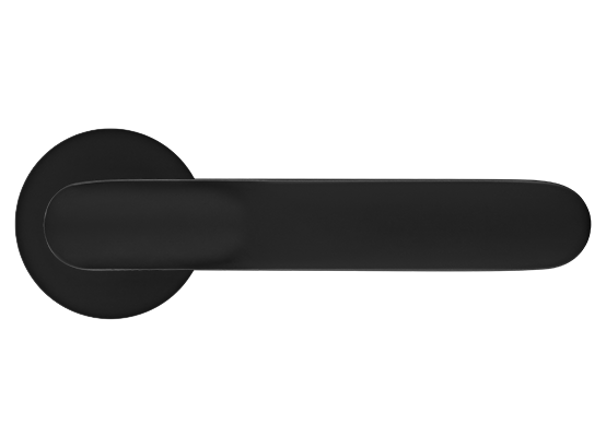 GARAK  ручка дверная на круглой розетке 6 мм, MH-59-R6 BL, цвет - чёрный фото купить в Волгограде