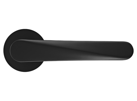 CAYAN - ручка дверная  на круглой розетке 6 мм, MH-58-R6 BL,  цвет - чёрный фото купить в Волгограде